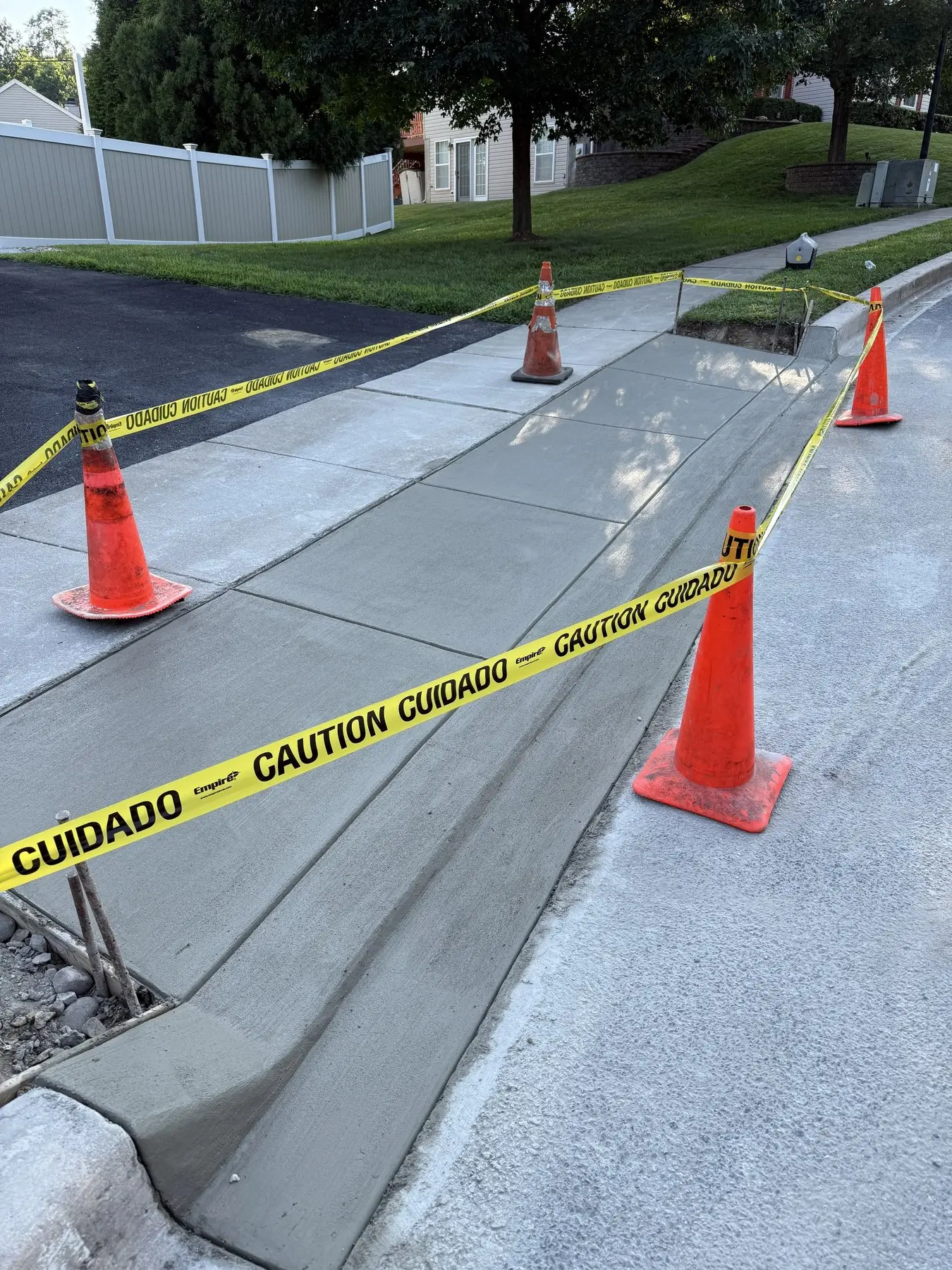 Concrete site work for retaining wall and hardscape projects in Delaware